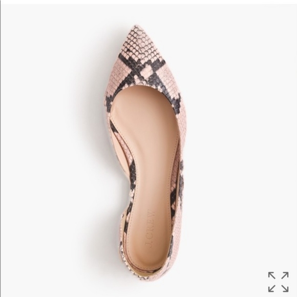 J. Crew Shoes - J. Crew Audrey snakeskin leather flats